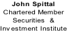 John Spittal Chartered Member  Securities  &  Investment Institute